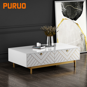 Armoire en acier inoxydable, style moderne MDF, table de rangement pour meubles de maison en <span class=keywords><strong>bois</strong></span> <span class=keywords><strong>blanc</strong></span>, offre spéciale - Product Image 6