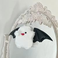 Porte-clés en peluche fantôme démon mignon et effrayant, jouet en peluche monstre mignon, breloque de téléphone, breloque amusante pour sac à dos de couple, pendentif porte-clés, cadeau