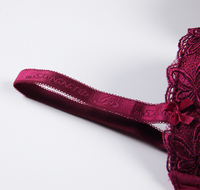 Binnys mode confortable demi-tasse femmes sous-vêtements coloré broderie fleur Soutien Gorge élégant soutien-gorge à armatures ensemble pour dame