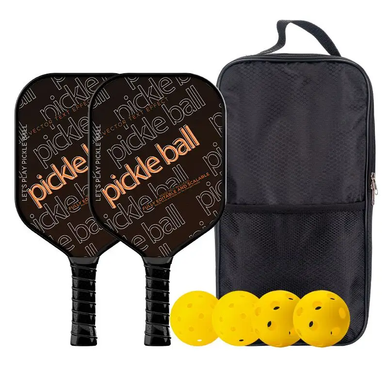 Mỗi sắc tố chất lỏng da gỗ pickleball mái chèo và bóng sợi thủy tinh carbon duy nhất pickleball mái chèo sợi carbon