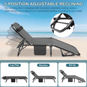 Lit pliant de camping extérieur transfrontalier, confortable pour la maison, avec matelas de rechange, lit de sieste multifonctionnel réglable - Product Image 5