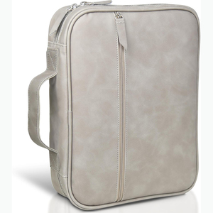 Muestra Gratuita, Funda para Biblia Ritual de Cuero PU, Fácil de Transportar, Color Gris, con Asa, Bolsa para Biblia Ritual para Hombre - Product Image 1