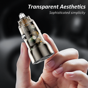 Nhanh chóng 4-Cổng xe USB sạc Vôn kế 150W PD 2USB 2 ổ cắm 51 Watt xách tay <span class=keywords><strong>Android</strong></span> sạc điện thoại di động 12V 60A tự động 30W đầu ra gan - Product Image 4