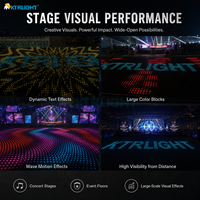 Écran LED flexible personnalisé P100 en maille de pixels 5m x 10m, affichage de scène RGB adressable, contrôle MADRIX Art-Net pour événements et concerts