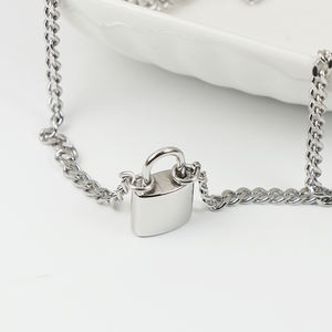 נירוסטה 3mm לרסן שרשרת שרשרת כסף מנעול שרשרת לגברים - Product Image 2