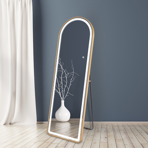 Gương Khung Sàn Đủ Chiều Dài Màu Đen Tùy Chỉnh Lớn Hiện Đại Sang Trọng Kèm Theo Ánh Sáng Tối Giản Màu Bạc - Product Image 6