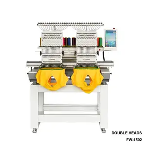 fuwei best quality 2 heads cap embroidery machine for 3D design with good factory price same FUWEI brand