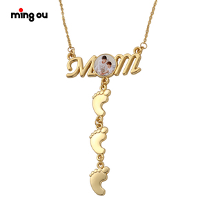 20% de Descuento en Artesanías Metálicas, Regalo, Colgante con Huella de Bebé, Collar con Colgante de Pies de Bebé, Sublimación, Collar con Huella para el Día de la Madre - Product Image 2