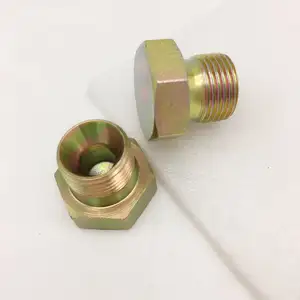 Hoge Kwaliteit 1/4 "Hex Plug Fitting Roestvrij Staal Pijp Hydraulische Montage Doppen En Pluggen Bsp Mannelijke Metrische Hydraulische Hex Plug