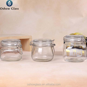 150ml 500ml <span class=keywords><strong>1000ml</strong></span> Vòng thủy tinh <span class=keywords><strong>container</strong></span> kilner kín lọ thủy tinh đặt Clip Top lọ với con dấu khóa Bìa - Product Image 1