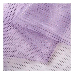 Tessuto di maglia di Tulle per la decorazione nuziale fornitore di cristallo cinese ricamato tessuto di pizzo morbido sensazione della mano