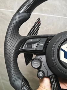 พวงมาลัยคาร์บอนไฟเบอร์สำหรับ <span class=keywords><strong>Audi</strong></span> A4 B6 B7 <span class=keywords><strong>R</strong></span> <span class=keywords><strong>Line</strong></span> S3 8V RS3 8V S4 B8 A5 B8 R8 Sline A3 8V A5 B8.5 B9 TT TTRS TTS <span class=keywords><strong>Q3</strong></span> Q5 Q7 - Product Image 4