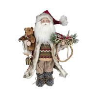 Weihnachts stehender Weihnachts mann mit Geschenkt üte Ornament Dekoration Festival Urlaub Traditionelles Weihnachten
