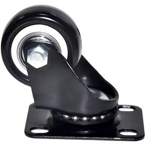 Rodízio Industrial Preto de Eletroforese com Roda Giratória de Borracha Silenciosa de 3 Polegadas para Equipamentos de Carrinhos Médicos - Product Image 1