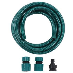 Manguera <span class=keywords><strong>de</strong></span> Jardín <span class=keywords><strong>de</strong></span> <span class=keywords><strong>PVC</strong></span> <span class=keywords><strong>para</strong></span> Riego y Lavado <span class=keywords><strong>de</strong></span> Autos, Resistente a Altas Temperaturas, Flexible, con 3 Conectores Rápidos - Product Image 1