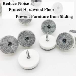 Patins en feutre pour pieds <span class=keywords><strong>de</strong></span> meubles, diamètre 25 mm, antidérapants, multifonctionnels, silencieux, pour chambre à coucher, tables et chaises en bois massif - Product Image 1