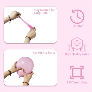 Kit d'arche de ballons en latex à pois rose surprise avec guirlande pour la décoration de fête d'anniversaire des jeunes filles - Product Image 6