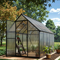 Vente du fabricant, kit de serre modulaire extérieure moderne en alliage d'aluminium, feuille de polycarbonate, petite serre en polycarbonate