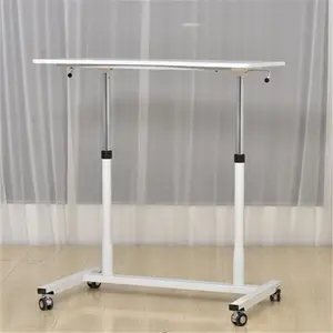 中国便携式车轮折叠桌椅圆腿6英尺折叠餐桌底座4腿站立书桌