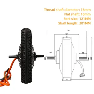 Motor penggerak roda sepeda elektrik 12 ", Motor desain pisah kecepatan cepat 48V 60V 72V 1500W 3000W 3500W 5000W untuk skuter bawa ulang