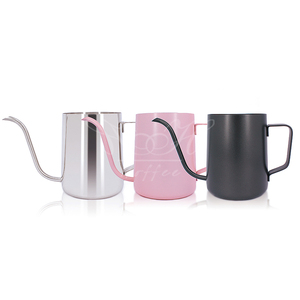 カスタムカラー 250/350/600ml ロングナロースパウト グースネックケトル 304ステンレス鋼製 ポアオーバー ドリップコーヒーポット 家庭用/オフィス用 - Product Image 4