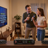CHXYKOM IU-2033-03 Micro sans fil bidirectionnel True Diversity 60M avec suppression du rétrofeedback et connecteur XLR métallique