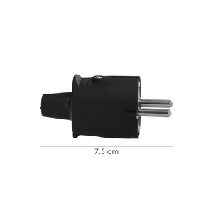 Enchufe de Tierra de Goma Negra de 4.8mm (Industrial) - Product Image 2