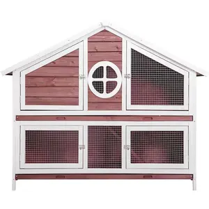 New design cheap Outdoor Indoor wooden commercial rabbits breeding cage wood rabbit house cages hutch