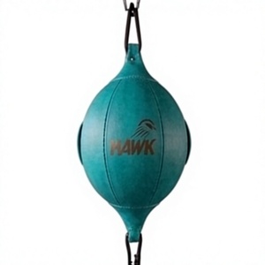 HAWK Heavy Double End Speed Ball PU Leather Hanging Punching Bag with Easy Install for Universal Boxing Training - Product Image 1