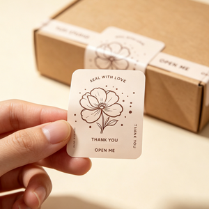 Rollos de Etiquetas Adhesivas Florales Minimalistas Personalizadas, Papel Recubierto Premium, Impresión Retro, Etiquetas Adhesivas para Mercancía Hecha a Mano, Comercio Electrónico - Product Image 4