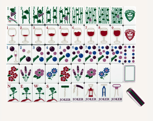 Vineyard Vibes Grape Pattern Mahjong Mat Anti-Slip Foldable Waterproof American Mahjong <b>Table</b> Pad - Product Image 1