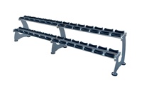 Support de Rangement pour Haltères en Acier Chromé Personnalisé à 2 Niveaux – 20 Paris – Idéal pour la Salle de Sport et l'Exercice Physique
