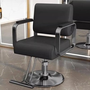 Chaise de Salon de coiffure de salon de coiffure rouge de haute qualité chaise de coupe de cheveux de levage inclinable tabouret de siège de teinture à chaud spécial pour la coiffure - Product Image 1