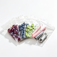 Sacs refermables à fermeture éclair simple en LDPE/PE transparents et écologiques pour l'emballage alimentaire