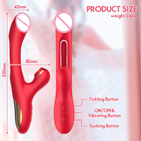 3-in-1 Dildo Vibrator Sexspielzeug für Frauen und Schwule mit G-Punkt-Stimulation und Massagefunktion