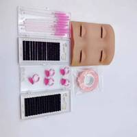 Kit d'extension de cils de haute qualité à marque privée, kit d'entraînement professionnel pour la pratique des cils, tête de mannequin de maquillage
