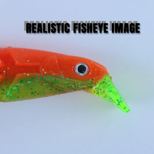Señuelos de pesca suaves de doble color Selco Tpr, Señuelos de Pesca de cabeza de plástico, olor <span class=keywords><strong>a</strong></span> señuelo de pesca suave - Product Image 5