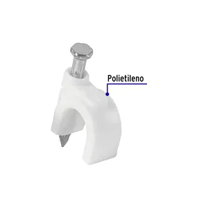 SCATOLA 1 Confezione da 500 graffette bianche da 8 mm per cavi tondi - Product Image 2