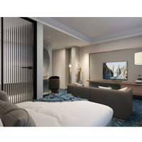 Ensembles de Chambres d'Hôtel Modernes en Bois de Chêne Massif OEM – Écologiques, Durables, Contemporains – Lits Doubles pour Hôtels 5 Étoiles, Appartements et Hôtellerie