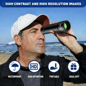 Longue-vue professionnelle de haute qualité 10x25 HD, télescope monoculaire portable longue portée, camping, pêche, télescope d'extérieur - Product Image 4