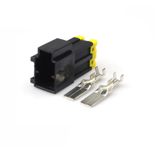 Conector de Cableado Automotriz de 2 Pines, Espaciado de 11 mm, Plástico Negro, para Uso en Automóviles - Product Image 1