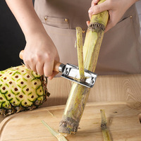2026 Keuken Fruit- en Groente Schilmesje Multifunctioneel Ananas Schilmesje Suikerriet Sla Schilmesje met Houten Handvat