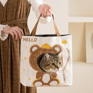 S-9529 Canvas <b>Pet</b> <b>Carrier</b> Bag Breathable Dog Travel Shoulder Bag for Small Dogs Cats Lion Shape Canvas <b>Pet</b> <b>Carrier</b> Bag - Product Image 5