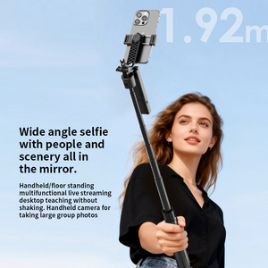 Perche à <span class=keywords><strong>selfie</strong></span> F01 AI avec suivi automatique, anti-tremblement, trépied extensible 1,92 m, contrôle gestuel, rotation caméra à 360° - Product Image 2