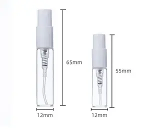 Mini botellas vacías de vidrio para Perfume, atomizador pequeño de 1,5 ml, 2ml, 3ml, 5ml, prueba de muestra, venta al por mayor