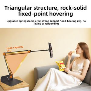 Southeast Asian Lazy Phone <b>Stand</b> for Office Hidden Clamp-Free Adjustable Metal Holder Phones <b>Tablets</b> Live Streaming - Product Image 3