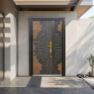 Portes d'entrée principales en aluminium de luxe PHIPULO, robustes et de qualité supérieure, avec plusieurs points de verrouillage, autres portes d'entrée pour villa - Product Image 3