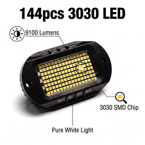 Kingshowstar Prix d'usine 12V 144 LED Projecteur lumineux pour roche IP68 Étanche Blanc Pur pour la vente en gros en usine - Product Image 5