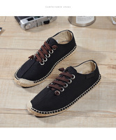Espadrilles plates à lacets, chaussures en toile, confortables et décontractées, pour hommes, nouveau Design 2020