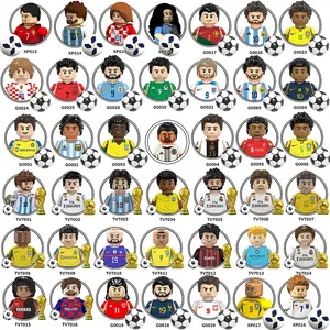 Hot bán nổi tiếng thế giới thể thao cầu thủ bóng đá Ngôi Sao Bóng Đá nhân vật nhựa giáo dục thu thập khối xây dựng đồ chơi mini cho trẻ em